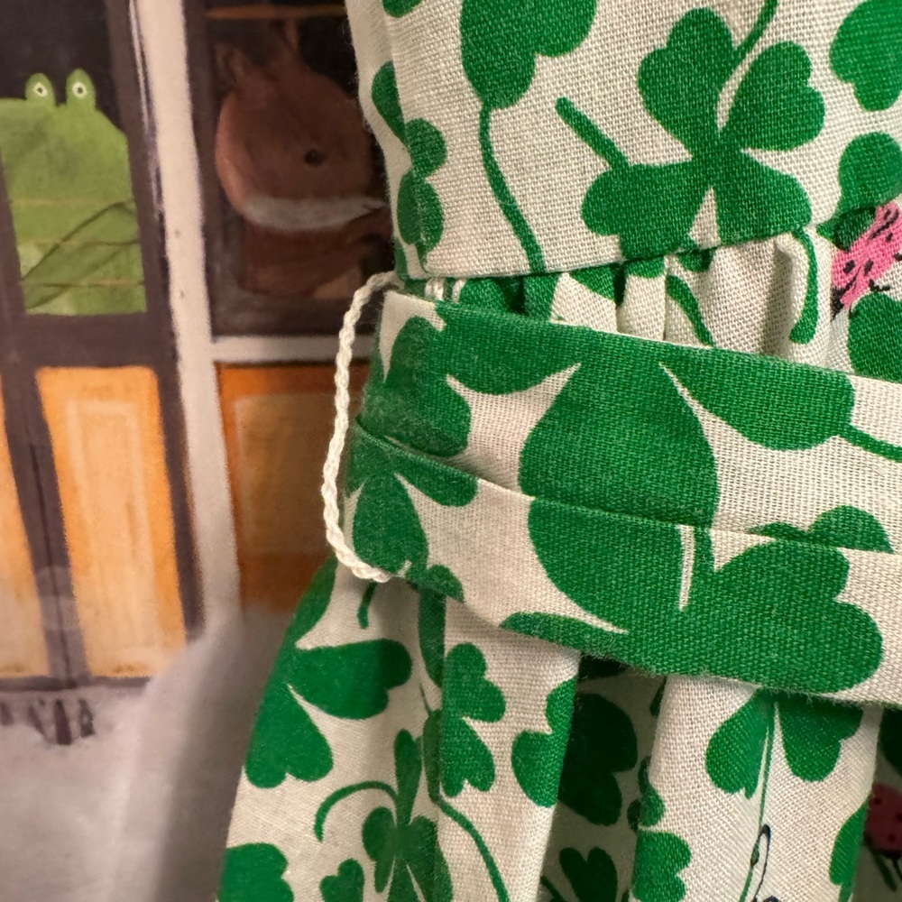 Vintage shamrocks and ladybugs dress Serbin by Muriel Ryan small - Picture 9 of 15